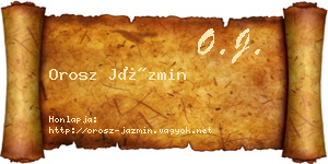 Orosz Jázmin névjegykártya